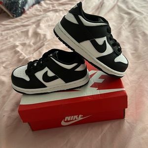 Nike panda dunks toddler size 8 never worn . To small for my child